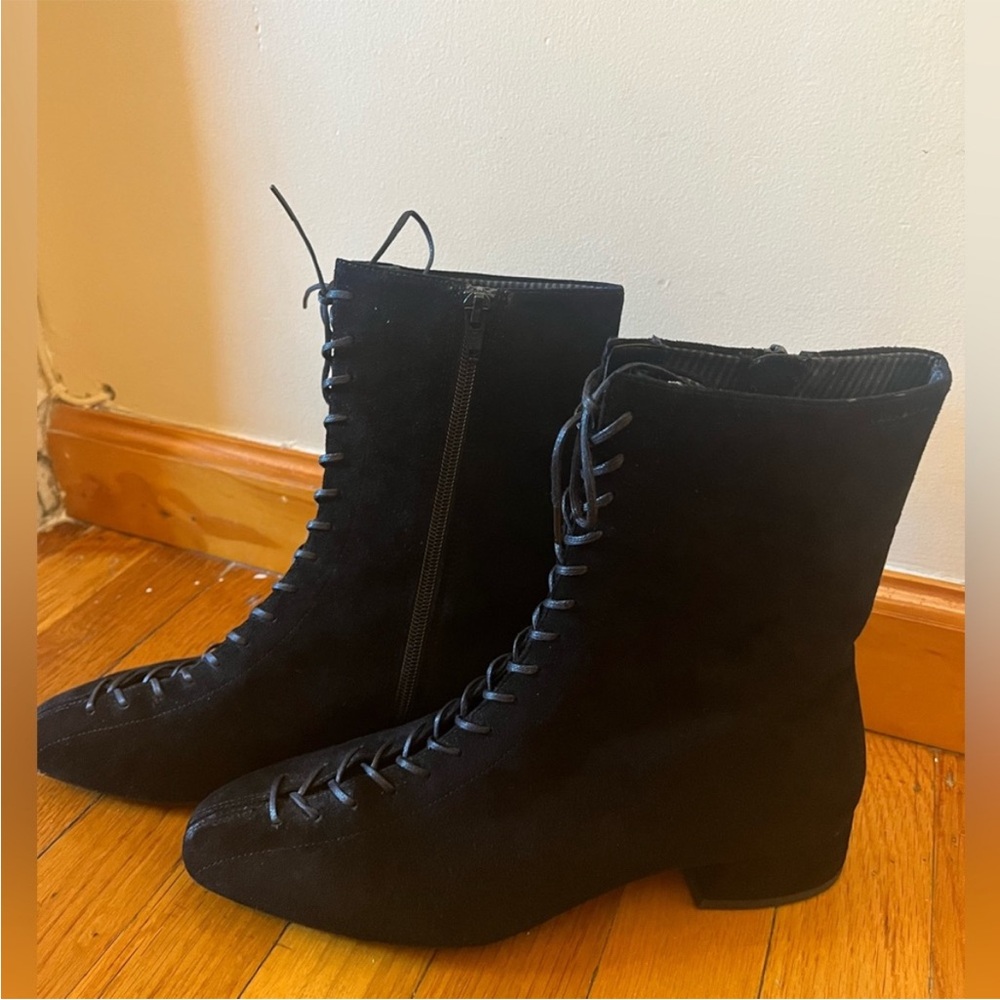 *RARE* Vagabond Joyce Black Suede Lace Up Boots